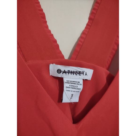 NWOT Athleta Savannah Athleisure dress Orange Small Casual Comfort Preppy - Picture 3 of 7